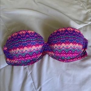 PINK strapless push up bra